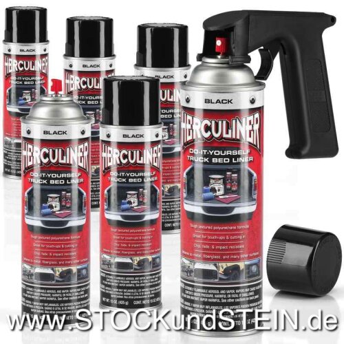 Beschichtungsfarbe Spraydose von HERCULINER in schwarz 6...