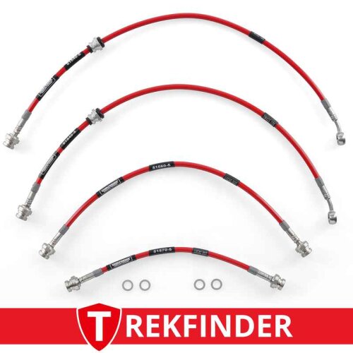 Stahlflexbremsleitungssatz TREKFINDER für SUZUKI Jimny II...