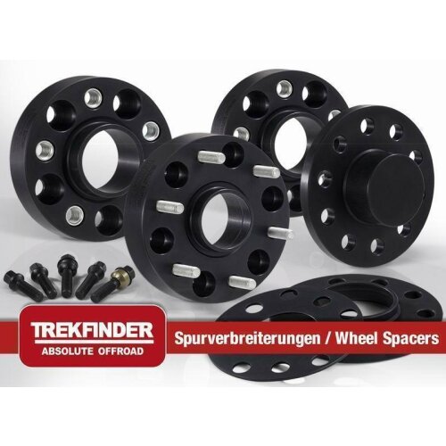 Spurverbreiterung TREKFINDER für LAND ROVER Discovery Sport + 60 mm pro Achse Aluminium schwarz