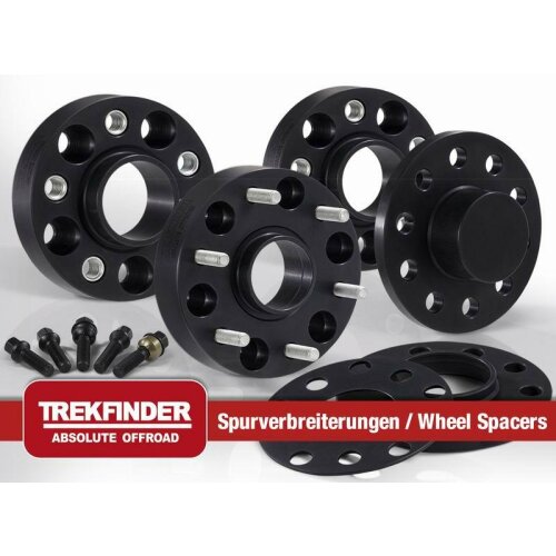 Spurverbreiterung TREKFINDER für JEEP® Renegade 2/4WD/Trailhawk +42 Millimeter pro Achse ( 21 mm pro Scheibe/Seite ) schwarz eloxiert