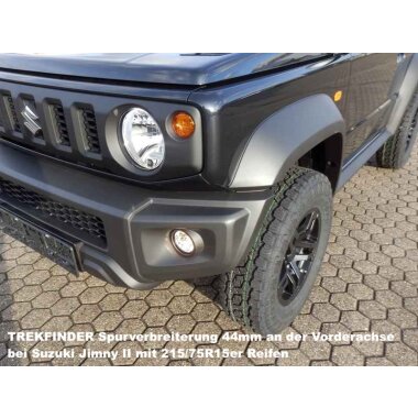 TÜV® Teilegutachen TREKFINDER für Reifenumrüstung SUZUKI Jimmy II Typ HJ m. Stahl- u. Alufelge 15 x 5,5 auf Breitreifen 215/75R15 u. 205/75R15 u. 215/70R15