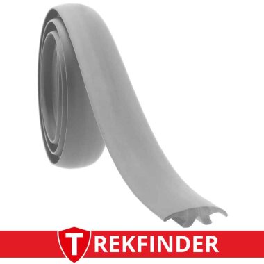 Abdeckprofil für Airlineschiene TREKFINDER / 23 mm breit / lichtgrau - RAL 7035 / glatte Oberfläche / 100 cm lang / Längenänderung (bis 25m) in 1m Schritten möglich über die Erhöhung der Anzahl der Artikelpositionen im Warenkorb