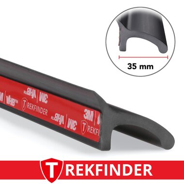 Kotflügelverbreiterung universal 35 mm breit inkl. TÜV® von TREKFINDER | Modellreihe: Freiburg | 600 cm (4 Stück a 150 cm) | aus Gummi