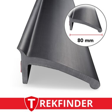 Kotflügelverbreiterung universal 80 mm breit inkl. TÜV® von TREKFINDER | Modellreihe: Freiburg | 150 cm (1 Stück 150 cm) | aus Gummi