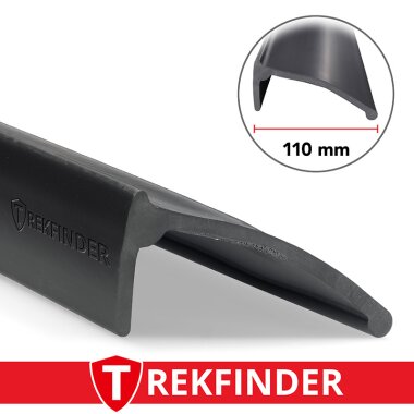Kotflügelverbreiterung universal 110 mm breit inkl. TÜV® von TREKFINDER | Modellreihe: Freiburg | 150 cm (1 Stück 150 cm) | aus Gummi