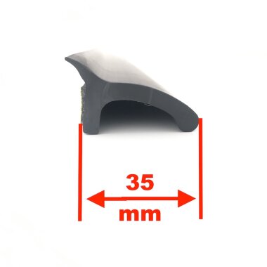 Kotflügelverbreiterung universal 35 mm breit inkl. TÜV® von TREKFINDER | Modellreihe: Freiburg | 600 cm (1 Stück 600 cm) | aus Gummi