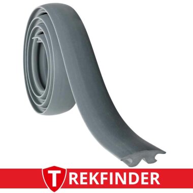 Abdeckprofil für Airlineschiene TREKFINDER / 23 mm breit / eisengrau - RAL 7011 / glatte Oberfläche / 100 cm lang / Längenänderung (bis 25m) in 1m Schritten möglich über die Erhöhung der Anzahl der Artikelpositionen im Warenkorb