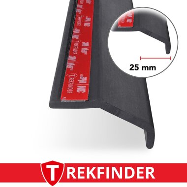 Kotflügelverbreiterung universal 25 mm breit von TREKFINDER | Modellreihe: Regensburg | aus Gummi Muster (1 Stück 15 cm)
