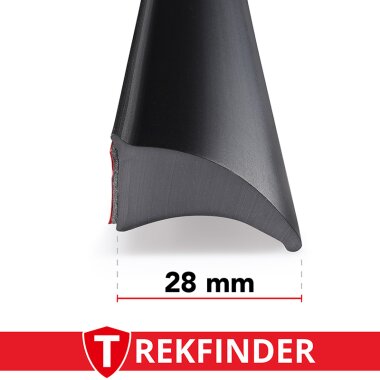 Kotflügelverbreiterung universal 28 mm breit von TREKFINDER | Modellreihe: Landsberg | aus Gummi Muster (1 Stück 15 cm)