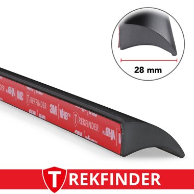 Kotflügelverbreiterung universal 28 mm breit von TREKFINDER | Modellreihe: Landsberg | aus Gummi Muster (1 Stück 15 cm)