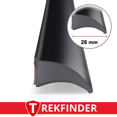 Kotflügelverbreiterung universal 28 mm breit von TREKFINDER | Modellreihe: Landsberg | aus Gummi Muster (1 Stück 15 cm)
