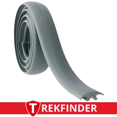 Abdeckprofil für Airlineschiene TREKFINDER / 30 mm breit / eisengrau - RAL 7011 / glatte Oberfläche / 100 cm lang / Längenänderung (bis 25m) in 1m Schritten möglich über die Erhöhung der Anzahl der Artikelpositionen im Warenkorb