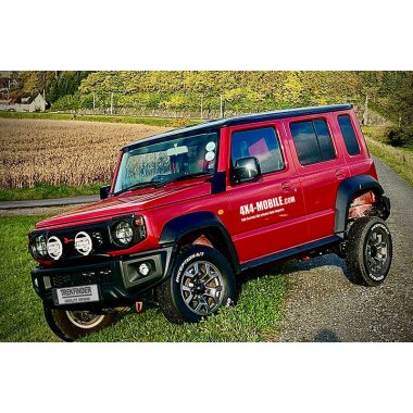 Höherlegungsfahrwerk TREKFINDER für SUZUKI Jimny II XL JC 74 / +40 mm / härteverstellbar / Eintragung nach §21 / keine ABE / kein TÜV Teilegutachten / keine TTG