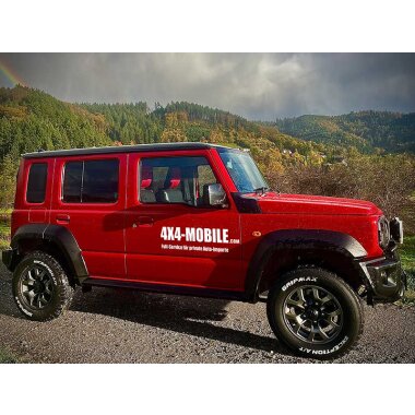 Höherlegungsfahrwerk TREKFINDER für SUZUKI Jimny II XL JC 74 / +40 mm / härteverstellbar / Eintragung nach §21 / keine ABE / kein TÜV Teilegutachten / keine TTG