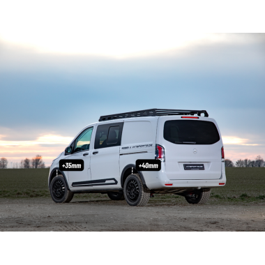 Höherlegungs-Federsatz (+40mm) mit 2 verlängerten Hinterachs-Stoßdämpfern für Mercedes-Benz V-Klasse/Vito 447