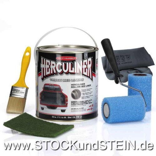 HERCULINER Beschichtung Kit schwarz 3,78 Liter